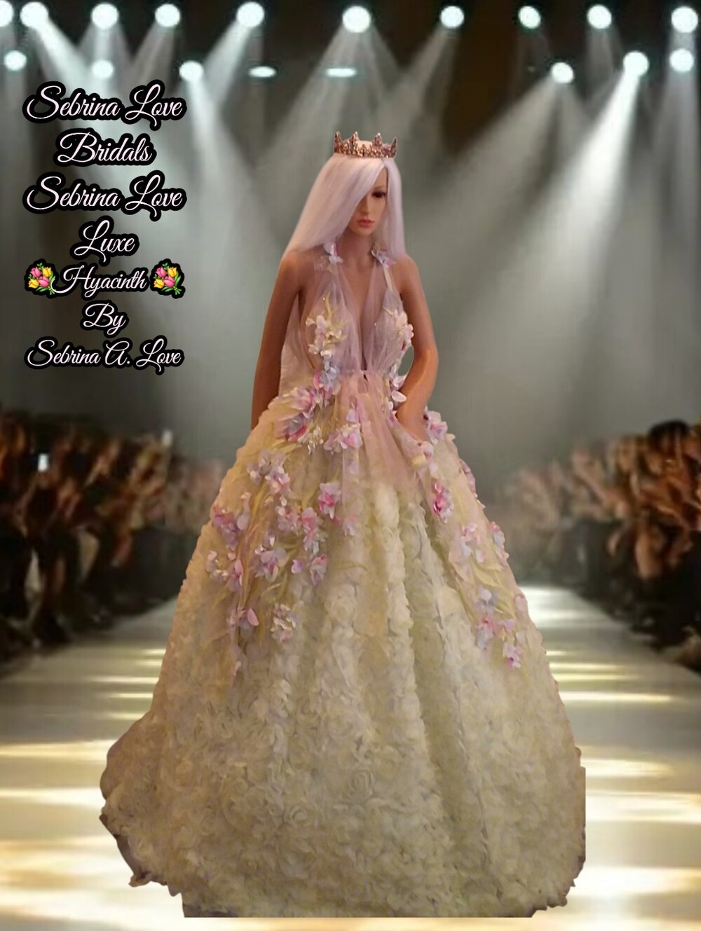 "HYACINTH" Watercolor Rainbow Flower Woodland Princess Wedding Ballgown Set
